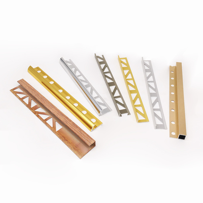 TUV Box Edge Aluminum Tile Trim , 12mm Ceramic Tile Metal Edge Strips
