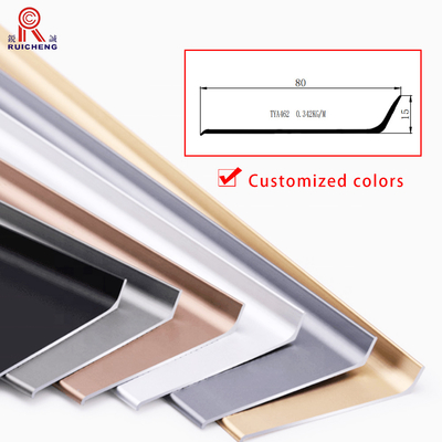 Extrusion Aluminum Skirting Board Custom Size For Indoor Kitchen Decoration