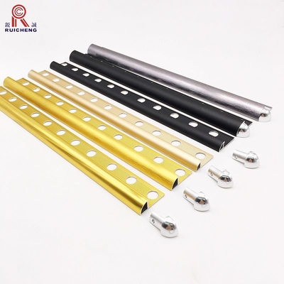 Building Accessories Aluminum Tile Trim 6063 / 6061 Round Shape Extrusion Profile
